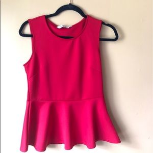 Red Peplum top